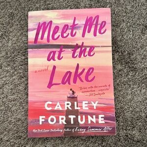 'Meet Me at the Lake Book📕 Pink Cover Decorative Book Art